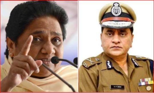 mayawati alligation over bjp on dgp