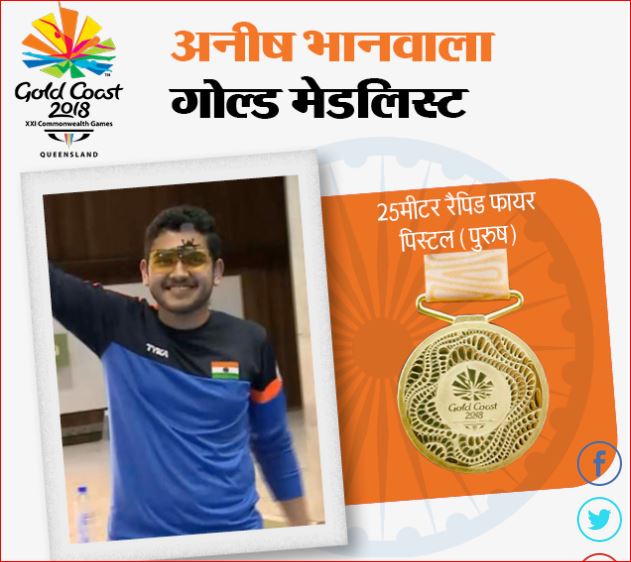 Only 15 years old Anish Bhanwal won gold medal in Commonwealth Games