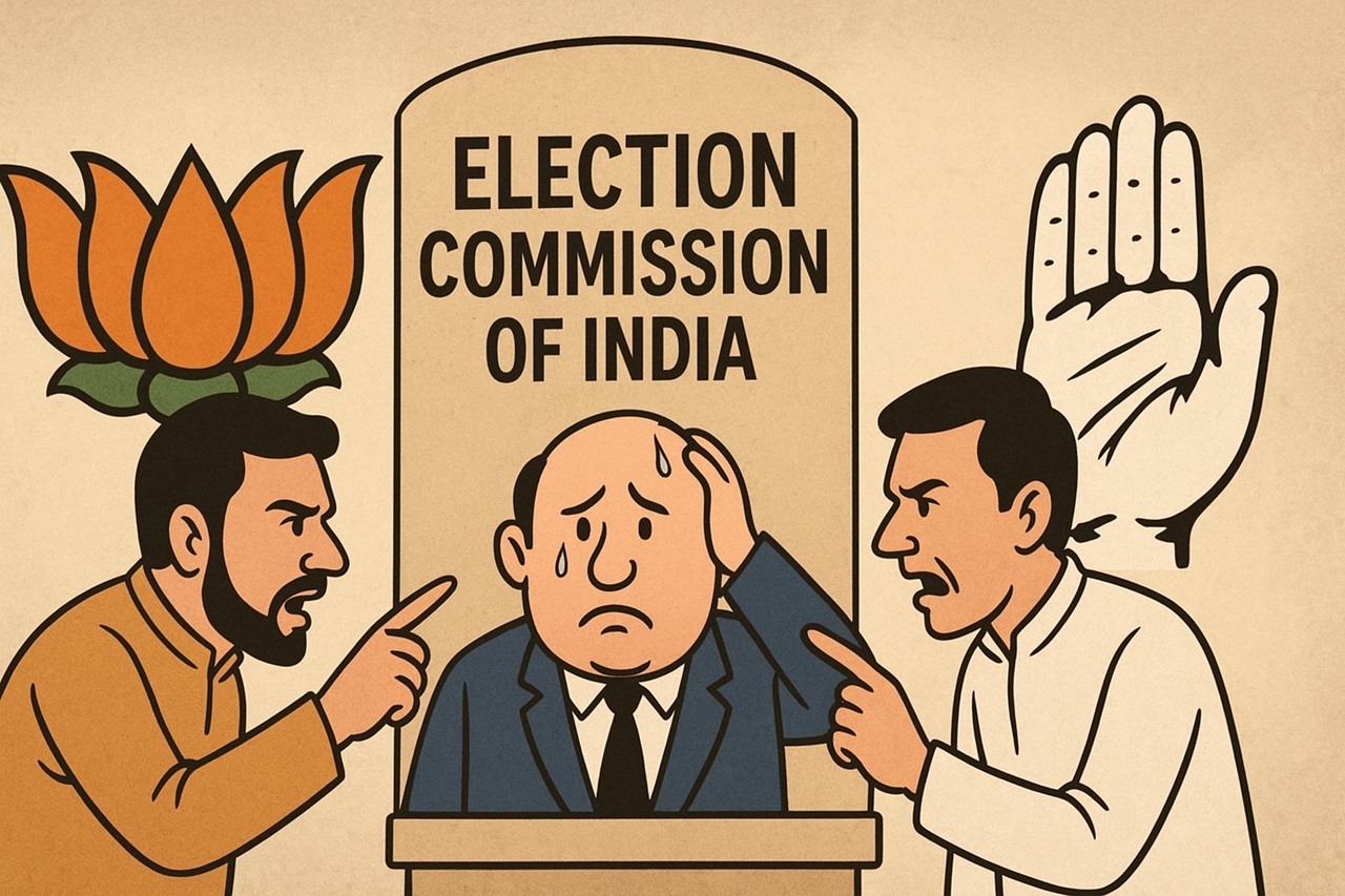 Election Commission caught in the crosshairs of questions raised by BJP and Congress on fake votes