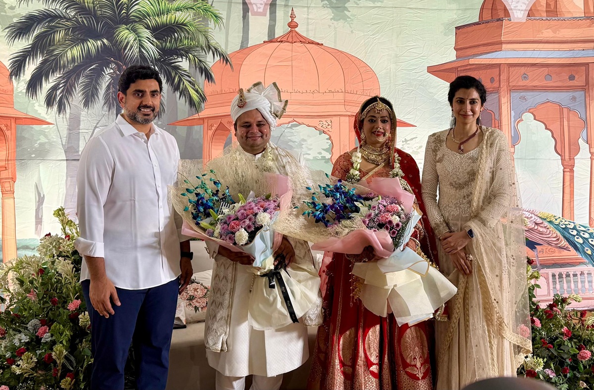 Chief Minister Chandrababu Naidu's son Nara Lokesh attended the wedding of the young strategist